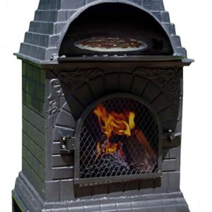 The Blue Rooster Casita Grill Chiminea Outdoor Fireplace Wood Burning Firepit and Pizza Oven B0BP2Y238Q