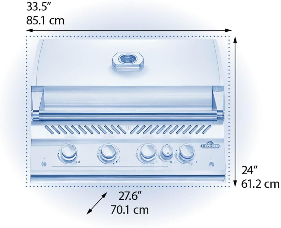 Napoleon Built-In 700 Series 32-inch Natural Gas Grill Head with Infrared Rear Burner - BIG32RBNSS-1-4 Main Burners, Infrared Rear Burner, Stainless Steel, Included Rotisserie Kit B0D3WTVPL5 - Image 5