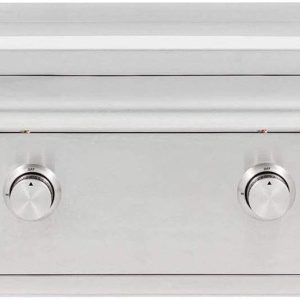 BLAZE 30-Inch Built-In Natural Gas Outdoor Griddle with Illuminated Control Knobs and a Push and Turn Flame Thrower , Stainless Steel B079YZM57X