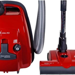Sebo 9687AM AIRBELT K3 Premium Canister Vacuum Cleaner with 7-Year Motor Warranty, Comes with Powerful ET-1 Powerhead and Parquet Brush, 37-Foot Operating Radius, S-Class Filtration, Made in Germany B003X5UFU4