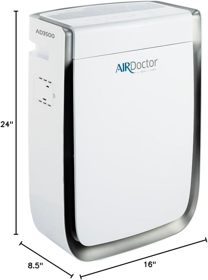 AIRDOCTOR AD3500 Air Purifier for Home and Large Rooms Up to 1260 sq. ft. 2x/hour | UltraHEPA, Carbon, VOC Filters and Air Quality Sensor. Captures Particles 100x Smaller Than HEPA B0C9L68PVF - Image 9