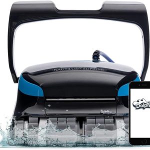 Dolphin Nautilus CC Supreme Wi-Fi Automatic Robotic Pool Vacuum Cleaner, Dual Drive, Waterline Scrubber Brush, Top Load Filter, Ideal for In-Ground Pools up to 50 FT B083LMN9FD