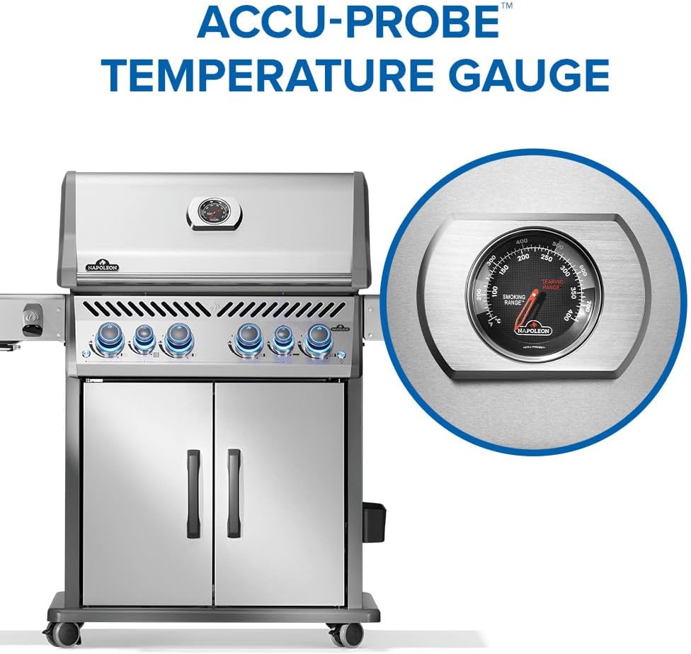 Napoleon Rogue PRO-S 525 Natural Gas Grill with Infrared Side and Rear Burners, Stainless Steel - 6 Burners B0DVM1Y7QT - Image 8