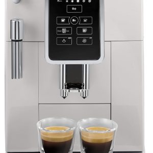 De'Longhi Dinamica Espresso Machine, White - Automatic Bean-to-Cup Brewing, Built-In Steel Burr Grinder & Manual Frother - One-Touch Hot & Iced Coffee - Easy Cleanup B07RNMXG7G