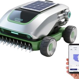 Solar-Powered Robot Lawn Mower NO Wire - 0.9 Acre Coverage, RTK+4-Eye Vision, Auto Mapping, 30-Zone Control, 3D Obstacle Avoidance, Anti-Theft, APP Control (No Wire Mower) B0F844MJ62