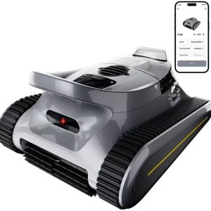 Cordless Robotic Pool Cleaner -Pool Vacuum 180W Brushless Motor, 45,000Pa Suction, Wall Climbing, Sonar Navigation, 3 Modes Automatic Pool Robot for Inground & Above-Ground Pools Up to 2150 Sq. Ft. B0F2N5RZNM