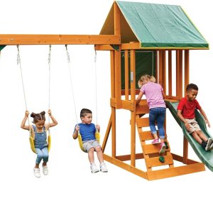 KidKraft Appleton Wooden Swing Set, (Amazon Exclusive) B075MMXC89