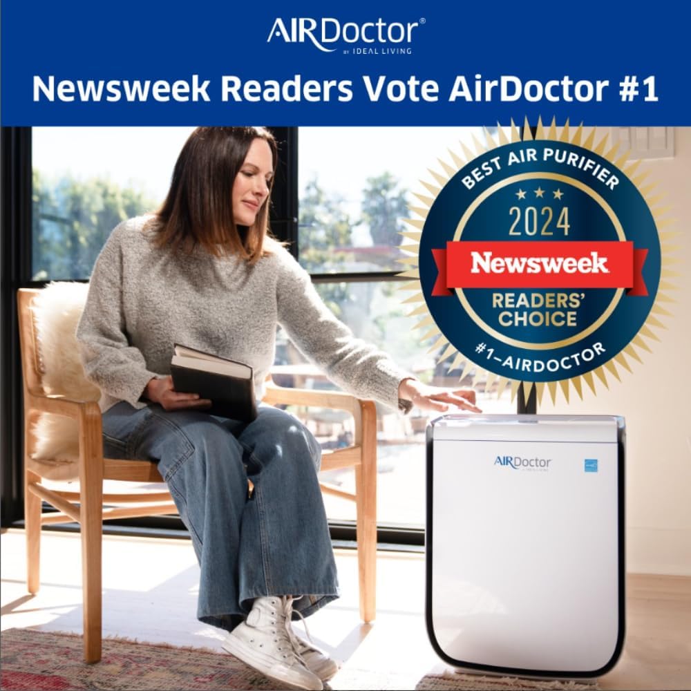 AIRDOCTOR AD3500 Air Purifier for Home and Large Rooms Up to 1260 sq. ft. 2x/hour | UltraHEPA, Carbon, VOC Filters and Air Quality Sensor. Captures Particles 100x Smaller Than HEPA B0C9L68PVF - Image 6