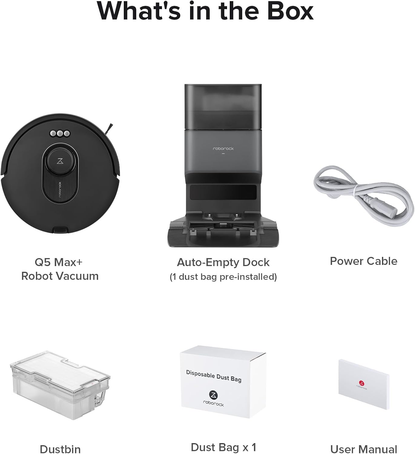 roborock Q5 Max+ Robot Vacuum with Self-Empty Dock, Upgraded from Q5+, 5500 Pa Suction, DuoRoller Brush, Hands-Free Cleaning for up to 7 Weeks, PreciSense LiDAR Navigation, App & Voice Control B0CWQP4Y4R - Image 9