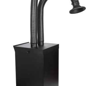 Portable Fume Extractor Dual-Arm Removes Smoke, Dust, Fumes and Other Airborne Contaminants from Industrial Applications | Appropriate for Most Smoke and Dust Applications (Black) B0BJL8S3TS