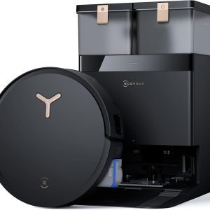 ECOVACS DEEBOT X8 PRO OMNI Robot Vacuum and Mop, 18000Pa, OZMO ROLLER Instant Self-Washing Mopping, 167℉ Hot Water Mop Washing, Auto Cleaning Solution Adding, Hot Air-Drying, Self-Emptying, Black B0DR8NJMCJ