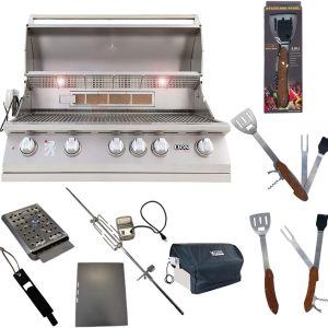 Lion Premium Grills 40-Inch Liquid Propane Grill L90000 with Exclusive Best of Backyard Gourmet Package B07WPG8B31