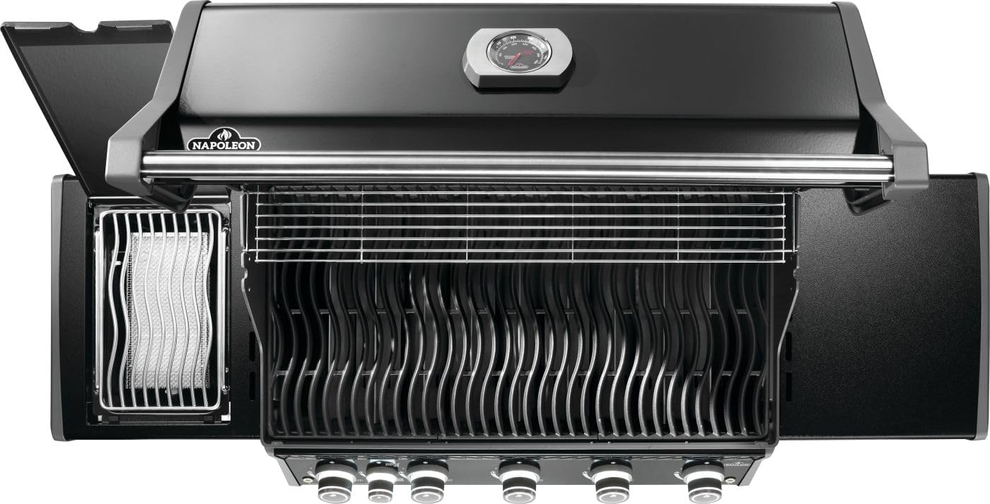 Napoleon Rogue PRO 625 Natural Gas Grill with Infrared Side Burner, Black - 6 Burners B0DVLZYK4G - Image 4