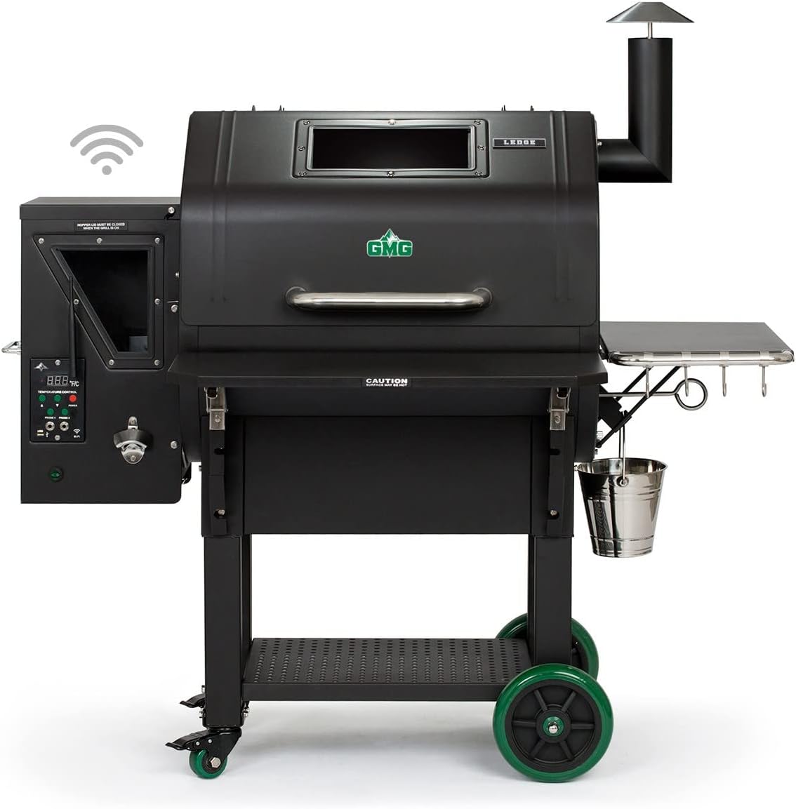 Pellethead Green Mountain Grills Ledge Prime Plus WiFi Pellet Grill, Black B0B4TFH6FZ
