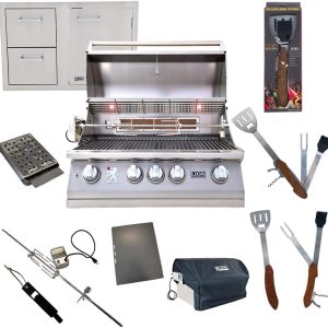 Lion Premium Grills 32-inch Natural Gas package deals (Best of Backyard) (Package Deal B) B07X7K681K