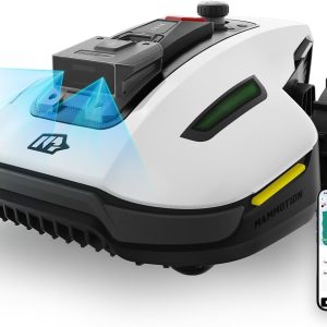 YUKA Mini 500H Robot Lawn Mower Reception 0.12 Acre, Max. 0.17 Acre, Ultrasense AI Vision+ RTK Positioning, Auto Mapping, App Control,45% Slope, Cutting Height 2''~3.5'', 3 Mowing Zones B0DWMCJ81J