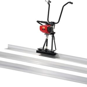 VEVOR Concrete Power Screed, 6ft/8ft/11ft Aluminum Board Straight Edge Bar Set, 4 Stroke Cement Finishing Vibrating Motor w/Height Adjustable Handles, High Efficient Concrete Tool 6500RPM B0D9V844H6