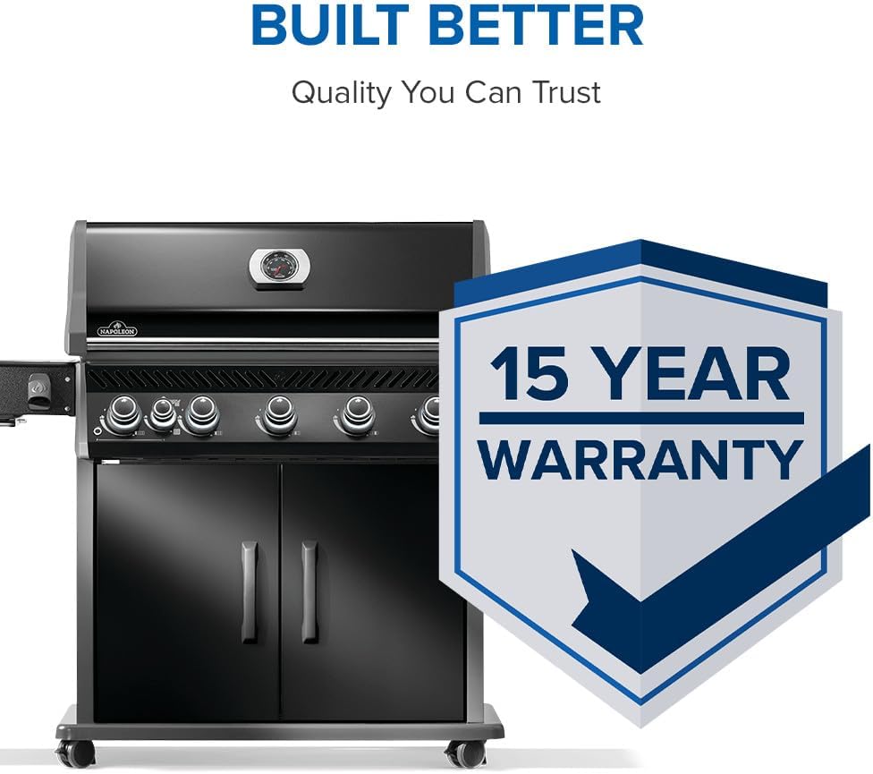 Napoleon Rogue PRO 625 Natural Gas Grill with Infrared Side Burner, Black - 6 Burners B0DVLZYK4G - Image 5