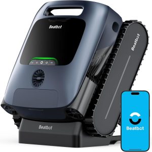 Beatbot AquaSense Pro Pool Robot Vacuum, 5-in-1 Comprehensive Cleaning, Intelligent Surface Parking, Clarifies Water, Skims Water Surface, Ideal for Inground Pool up to 3,299 Sq.ft - Navy Blue B0D38X6SLW