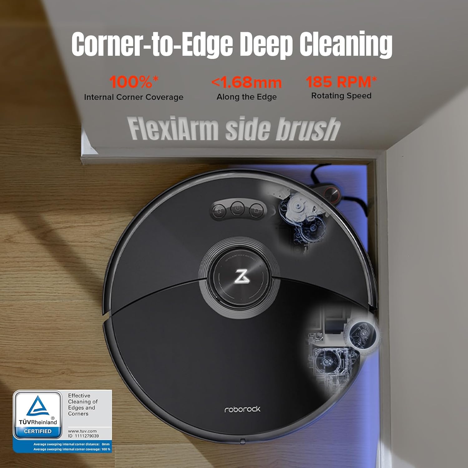 roborock S8 MaxV Ultra Robot Vacuum & Sonic Mop, 10000 Pa Suction, Corner to Edge Deep Cleaning, Hot Air Self-Drying, Auto Empty & Refill, Detergent Dispenser, Obstacle Avoidance, Black B0CQLPNB2X - Image 3