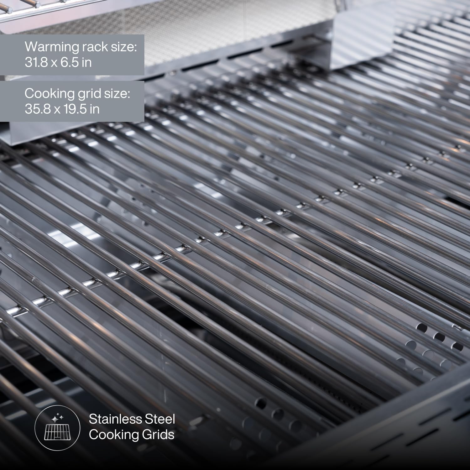 Spire Premium 6 Burner Built In Gas Grill Island Head, Stainless Steel 36 Inch Propane Grill with Rear Burner, 73,000 BTUs, 904 SQ In Racks with Dual Fuel Compatibility - 740-0781P B0BXM27Q56 - Image 4