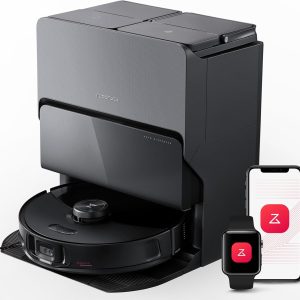 roborock S8 MaxV Ultra Robot Vacuum & Sonic Mop, 10000 Pa Suction, Corner to Edge Deep Cleaning, Hot Air Self-Drying, Auto Empty & Refill, Detergent Dispenser, Obstacle Avoidance, Black B0CQLPNB2X