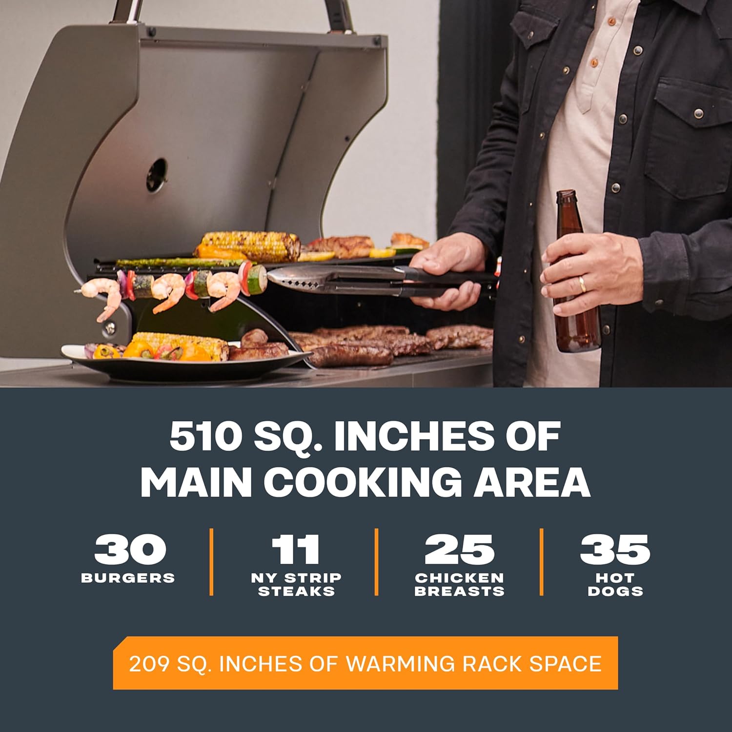 Tytus Fresno 5 Burner Propane or Natural Gas Island Grill with Cover and LED Light - 864 sq. in. Cooking Area, 48,000 BTU Grill, 12,000 BTU Side Burner - Gunmetal & Graphite Stone B0DSK11KC3 - Image 5