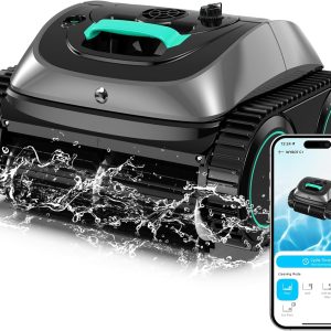 (2025 Upgrade) WYBOT C1 Pool Robot Vacuum for Inground Pools, 4-in-1 Cordless Robotic Pool Cleaner Lasts 150min, Triple-Motor up to 1,614 Sq.ft, Smart APP Support, Auto Wall & Waterline Cleaning B0F2FC1MR8