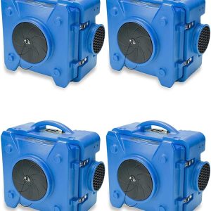BlueDri BD-AS-550-BL Negative Machine Airborne Cleaner HEPA Scrubber Water Damage Restoration Equipment Air Purifier, for Commercial Use, 4-Pack, Blue B07PRQYHWW