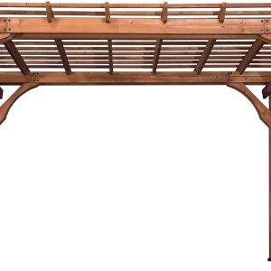 Beaumont 14' x 10' Traditional Cedar Wood Pergola Kit with Trellis Roof, All-Season Durability, High-Wind Rating, PowerPort, Shade for Outdoor Patio, Deck, Garden, and Entertaining B07CNDHK3P