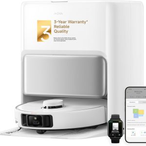 Mova P50 Pro Ultra Robot Vacuum with Removable & Liftable Mop, 19,000Pa Suction with Anti-Tangle Brush, Side Brush Extensive Cleaning, 167℉ Mop & Washboard Self Drying & Cleaning, Auto Empty & Refill B0DS22Z3TX