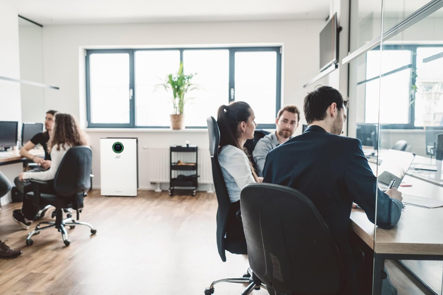 Large Capacity Air Purifier PA100i-W with Aurabeat AG+ Technology Clean Air Filter for Office, Warehouse, Commercial Space, Reduces Odor from Smoke and Pets, Includes Filters B0DWNLW1QD - Image 3