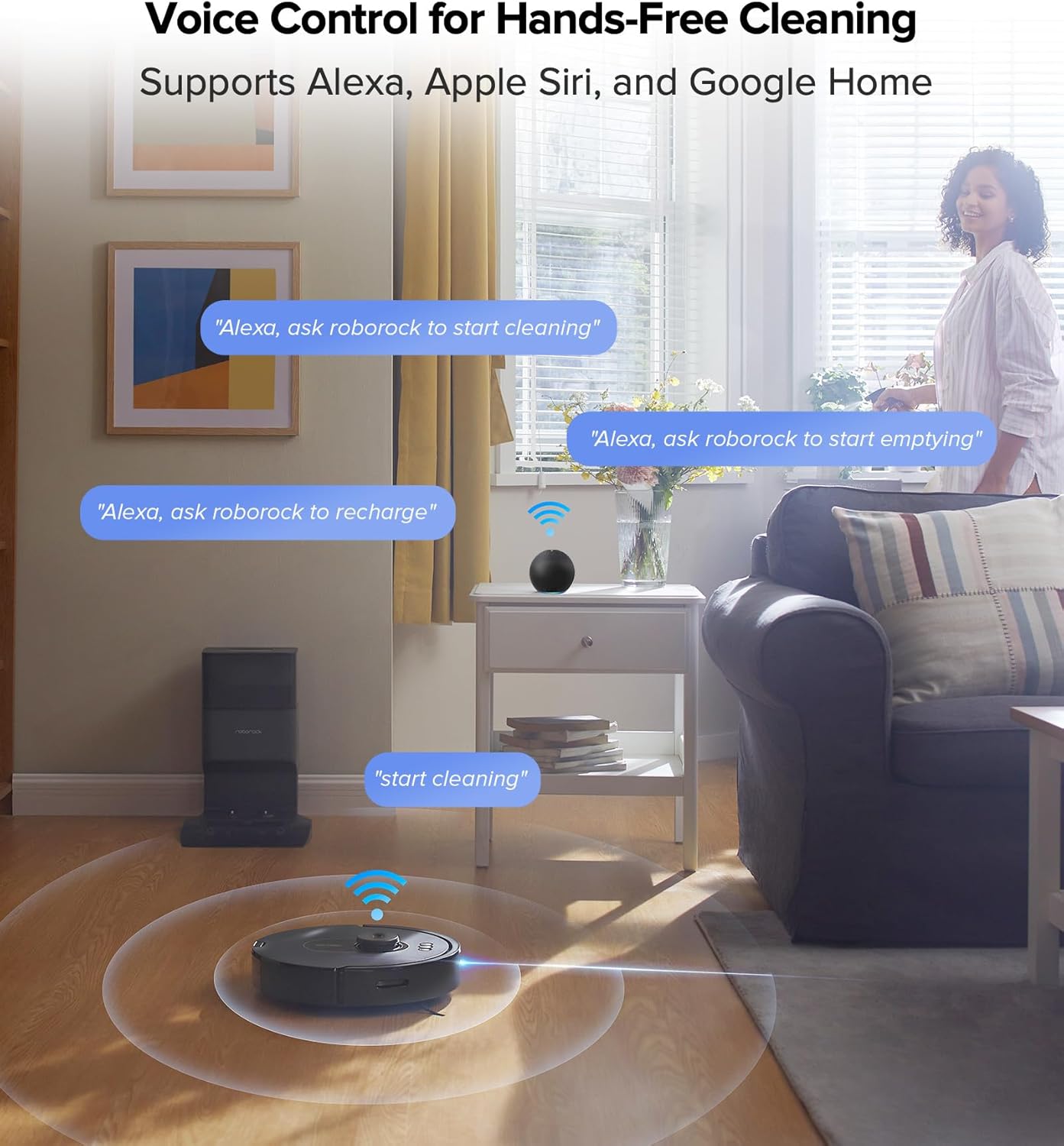 roborock Q5 Max+ Robot Vacuum with Self-Empty Dock, Upgraded from Q5+, 5500 Pa Suction, DuoRoller Brush, Hands-Free Cleaning for up to 7 Weeks, PreciSense LiDAR Navigation, App & Voice Control B0CWQP4Y4R - Image 8