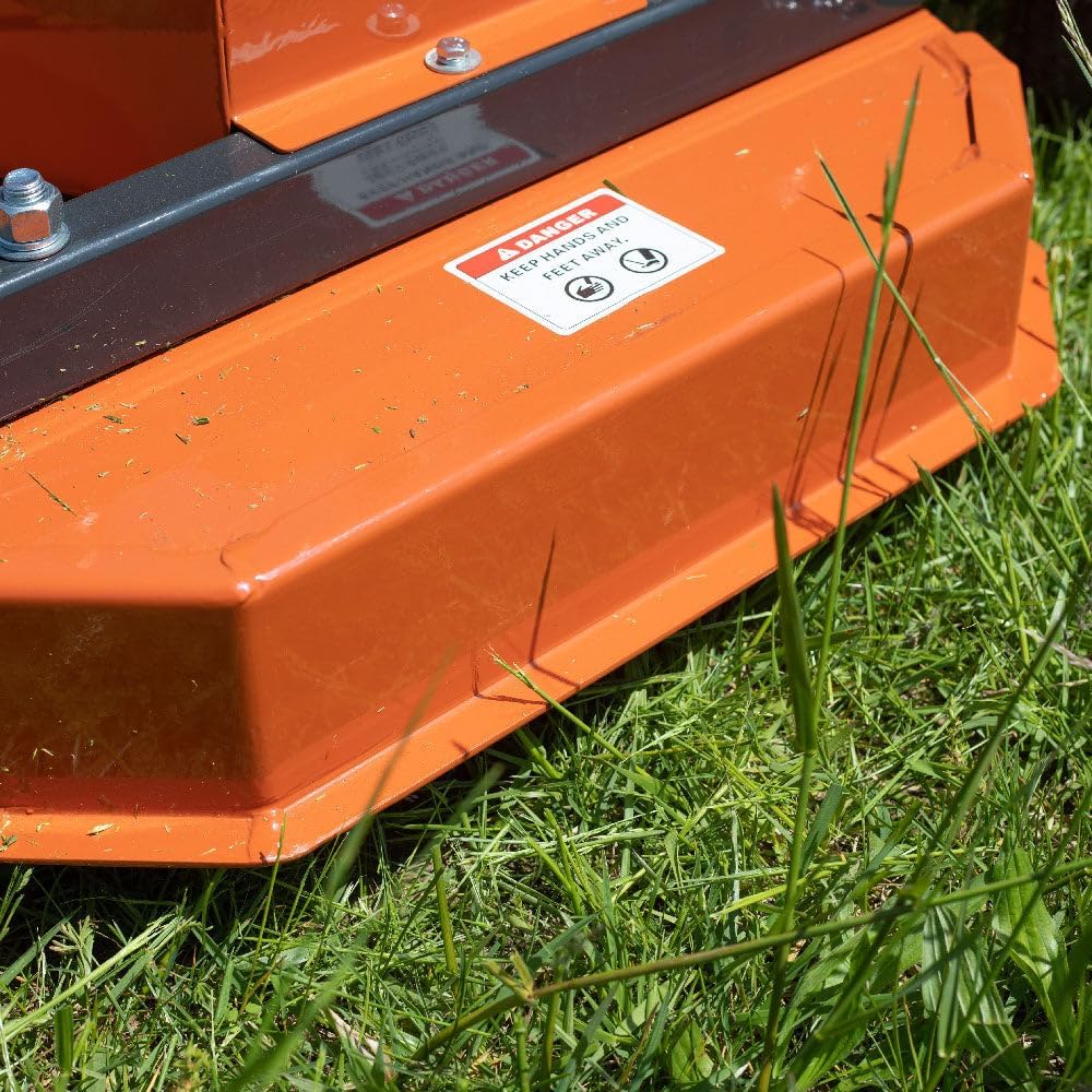 Titan Attachments 3 Point PTO Finish Mower, 72" Cutting Width, Category 1 Hitch, Rear Discharge, Requires 30-50 HP Tractor, Low-Noise Cast Iron Gearbox, Orange Finish B09BGTD3NV - Image 8