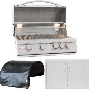 Blaze Premium LTE 32-Inch 4-Burner Built-in Propane Gas Grill with Rear Infrared Burner & Grill Lights - BLZ-4LTE2-LP B0BT2SNT7N