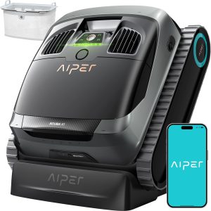(Upgrade) AIPER Scuba X1 Cordless Robotic Pool Cleaner, 6600 GPH High-Power Suction with Dual-Jet, Multi-Layer Filtration System, Horizontal Waterline Scrubbing, Ideal for Inground Pools B0F1BXH2BM