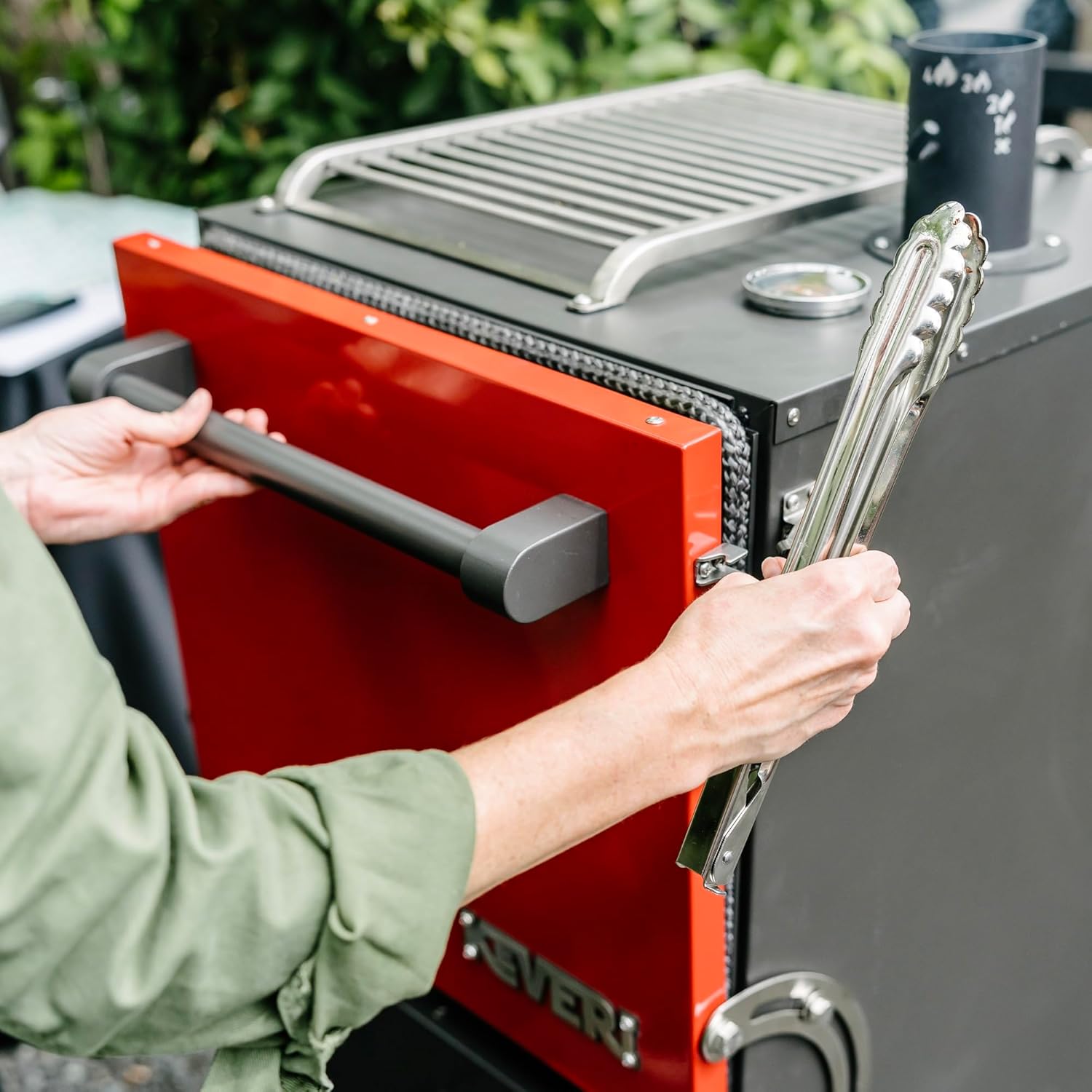 Multi-Purpose Charcoal Oven, The Ultimate Outdoor Oven, 3 Grill Positions, Grill, smoke, roast, and bake, Perfect for for Outdoor Backyard Cooking, Red B0DBJ5FTHY - Image 3