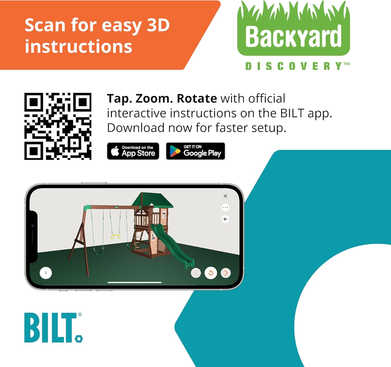 Backyard Discovery Lakewood Cedar Wood Swing Set with Wave Slide, Clubhouse, Playhouse, Snack Bar Window, Picnic Area, Belt Swings, Trapeze, Full Front Door, Windows, Step Ladder, Outdoor Playset B081789ZLP - Image 9