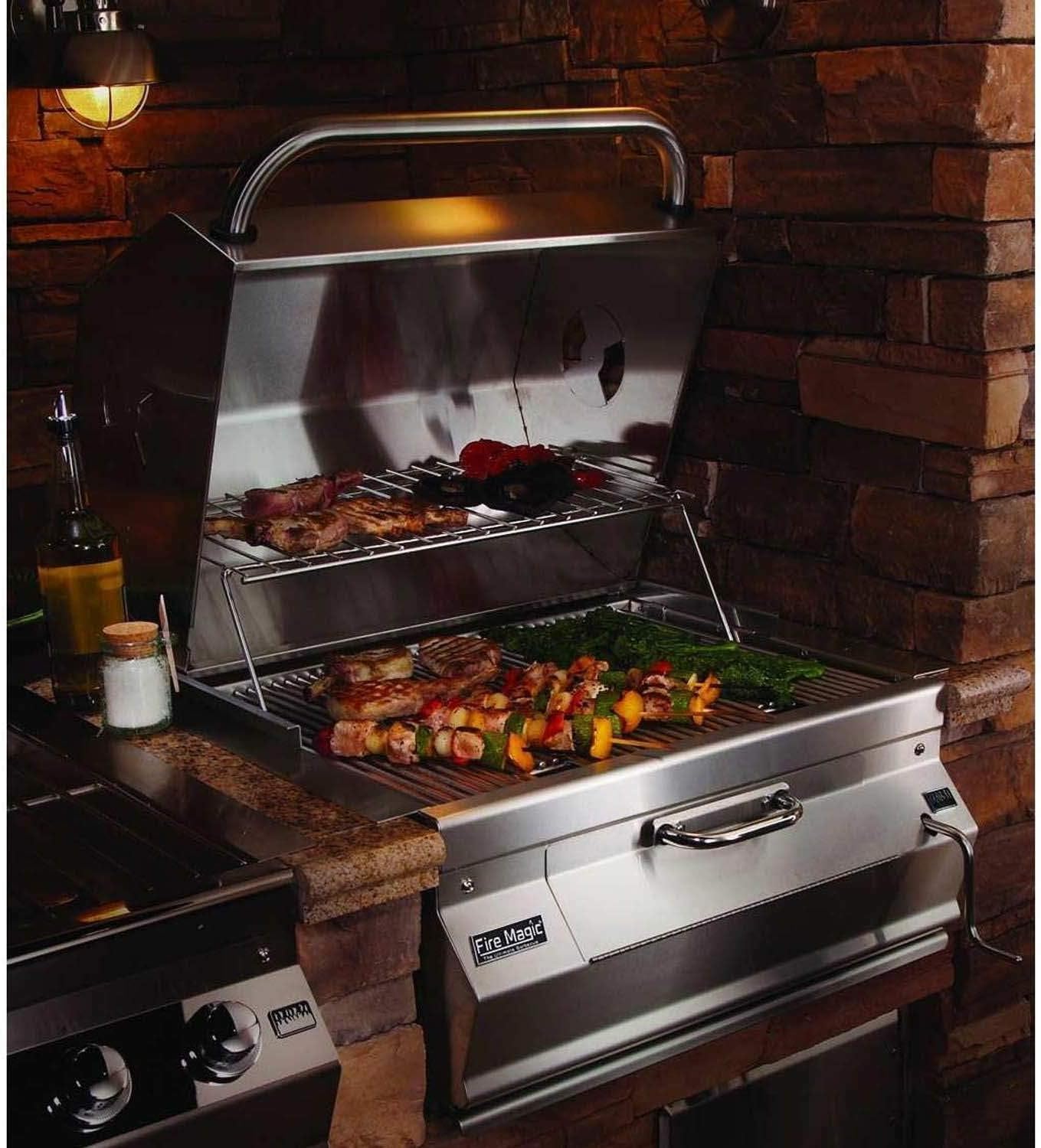 FireMagic 24" Built-in Stainless Steel Charcoal Grill B0002YXTGG - Image 2