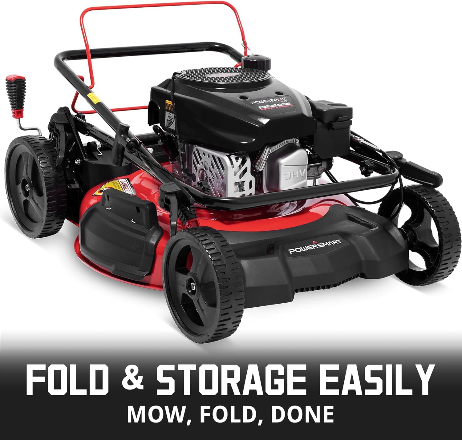 PowerSmart Self Propelled Gas Lawn Mower, 21-Inch 170cc OHV Engine RWD Single-Speed 3-in-1 with Bagging B09Q5GPD75 - Image 7