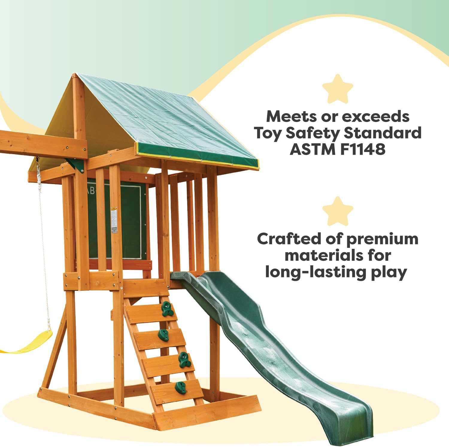KidKraft Appleton Wooden Swing Set - Image 5