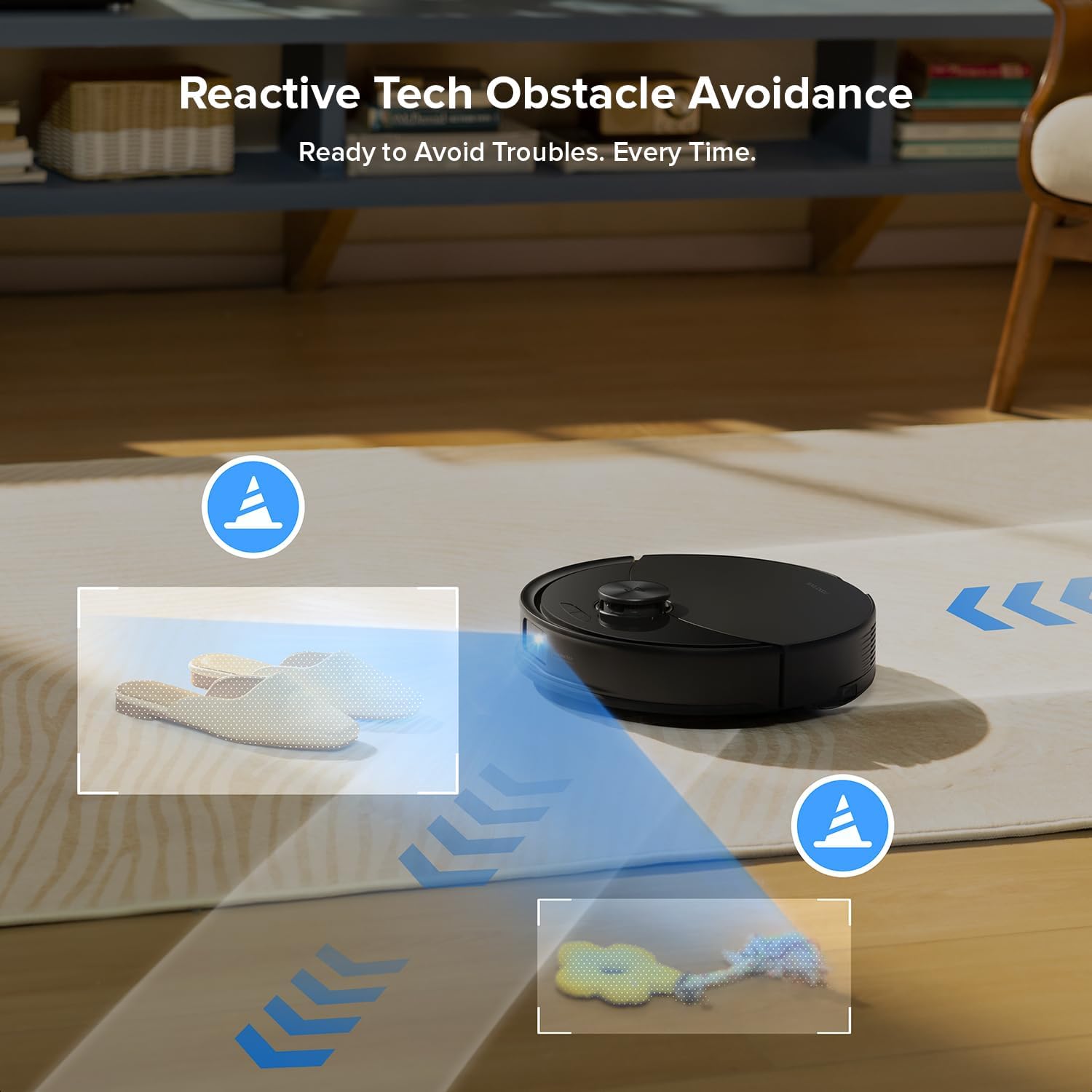 roborock Q10 S5+ Robot Vacuum and Mop with Self-Emptying, 10,000Pa Suction, Hands-Free Cleaning for Up to 7 Weeks, Dual Anti-Tangle Design, Auto Mop Lifting, Obstacle Avoidance, Ideal for Pet Hair B0DWXBCQVP - Image 6