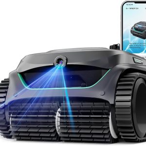 WYBOT C2 Vision AI Camera Cordless Pool Vacuum Robot for inground Pools, 8-in-1 Pool Cleaner, Ultra-fine Filtration, Brushless Motor Powerful Suction, Wall Climbing, Waterline Cleaning, Gray Green B0DL5HSKZD