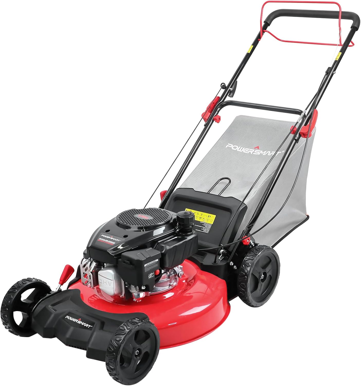 PowerSmart Self Propelled Gas Lawn Mower, 21-Inch 170cc OHV Engine RWD Single-Speed 3-in-1 with Bagging B09Q5GPD75