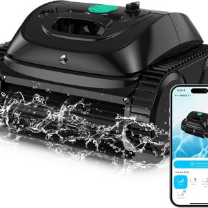 (2025 Upgrade) WYBOT C1 Robotic Pool Vacuum for Inground Pools, 150min Runtime Cordless Pool Cleaner, 4-in-1 Wall & Waterline Cleaning Up to 1,614Sq.ft, Smart Navigation, App Support B0DK2Y642V