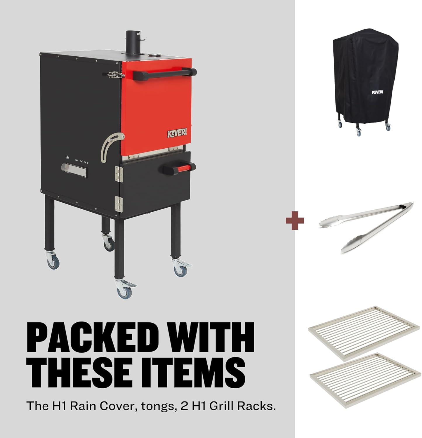 Multi-Purpose Charcoal Oven, The Ultimate Outdoor Oven, 3 Grill Positions, Grill, smoke, roast, and bake, Perfect for for Outdoor Backyard Cooking, Red B0DBJ5FTHY - Image 9