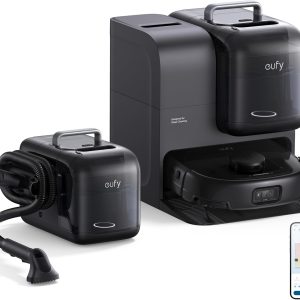 eufy E28 Omni Robot Vacuum and Mop Combo,HydroJet System,with Portable Deep Cleaner for Carpet,20,000Pa Turbo Suction,Zero-Tangling,Corner to Edge Deep Cleaning,with auto All-in-One Station B0DR89FBBJ