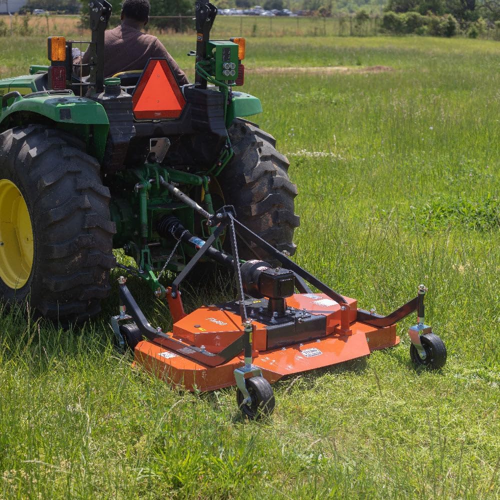 Titan Attachments 3 Point PTO Finish Mower, 72" Cutting Width, Category 1 Hitch, Rear Discharge, Requires 30-50 HP Tractor, Low-Noise Cast Iron Gearbox, Orange Finish B09BGTD3NV - Image 2