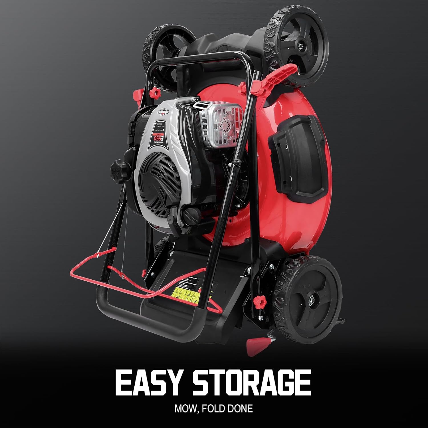 PowerSmart Gas Lawn Mower 21-Inch with 140cc Briggs and Stratton E550 Engine, High Wheels, 3-in-1 with Bagging B0D1JTMB3W - Image 7