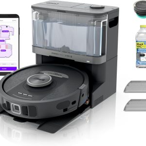 Shark Robot Vacuum & Mop Combo, PowerDetect NeverTouch, Self-Emptying & Self-Refilling, 60-Day Debris Capacity, 30-Day Refill Tank, Pad Dry, 5 Intelligent PowerDetect Cleaning Technologies, RV2820YE B0DDYZ4VK4